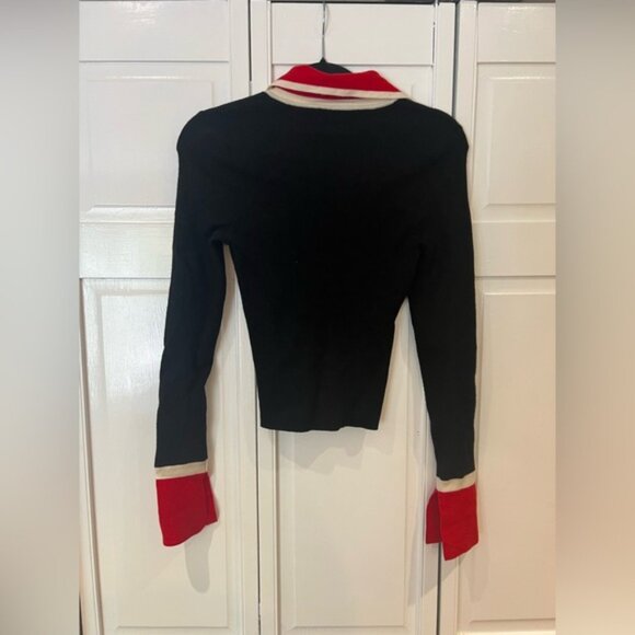 EUC Alice + Olivia Pia Knit Wool Blend Colorblock Sweater - Picture 6 of 6